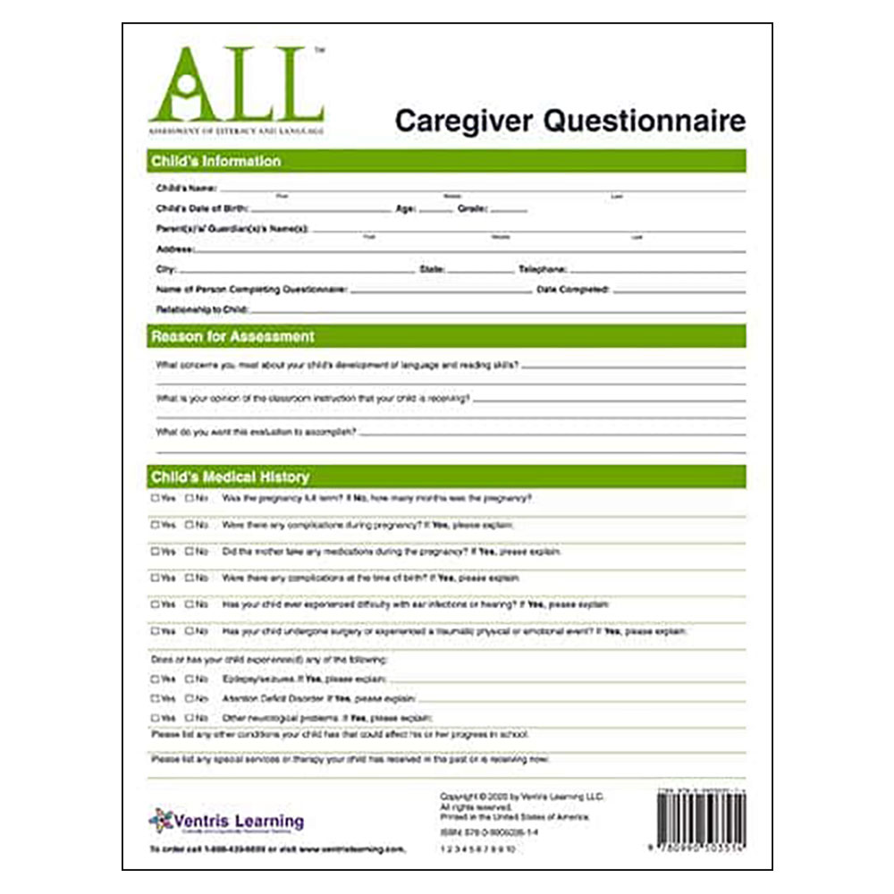 preview all questionnaire 1 – ALL Caregiver Questionnaires (25)